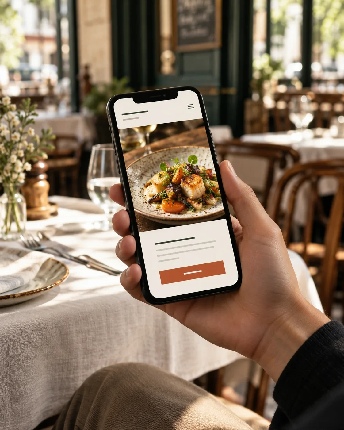 Découverte d’une entreprise sur mobile